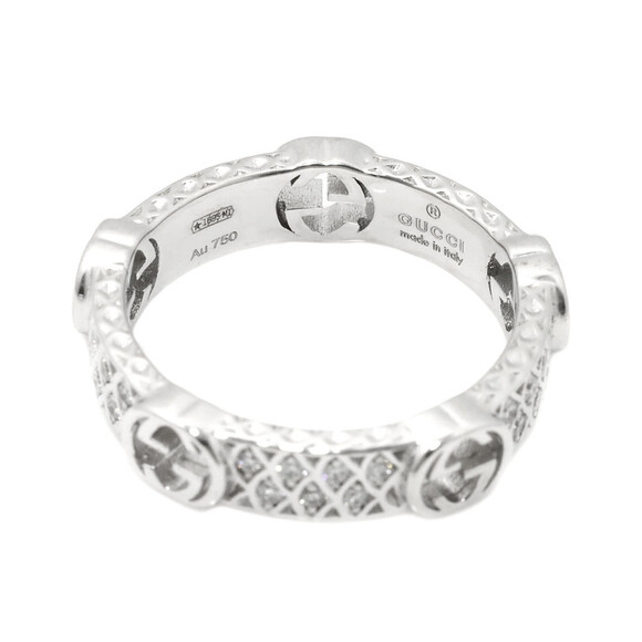 GUCCI White Gold Diamond Ring - Picture 3 of 9